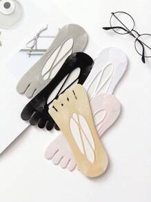5 Pairs Women's New Style Criss-Cross Net Mesh Breathable No-Show Five Finger Socks, Comfortable And Versatile, Low Cut For Spring And Summer - Multicolor - View 3