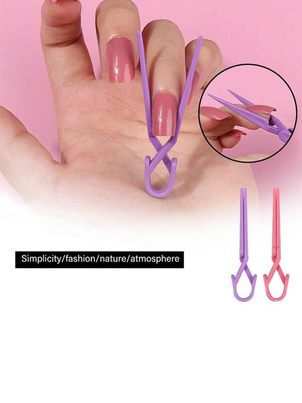 5 pièces/10 pièces/15 pièces/20 pièces Outil de clip de forme de couleur aléatoire, clip de sac à viande de débordement d'ongle, outil auxiliaire de positionnement de colle de photothérapie, éloigné du débordement de prévention