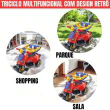 HKB MULTILOJA Xe ba bánh trẻ em - Đỏ - Xem 6