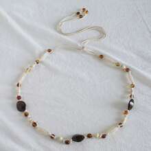 1 件女式波西米亚风格蜡绳编织打结木珠腰链，手工制作休闲度假腰带 - 腰鏈 - 查看 4