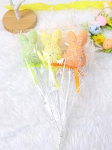 1sert(3pcs) - Rabbit Plug-In Set, Easter Foam Rabbit Plug-In, Suitable For General Easter Decoration And Celebration Activities, Scene Decoration, Theme Party Decoration - Multicolor - View 5