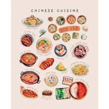 1 Stück Leinwandmalerei Wandkunst mit asiatischen Küchenthemen, chinesisches, japanisches, thailändisches Essen Küche, Esszimmer Restaurant Poster Dekoration ohne Rahmen - Verschiedenfarbig - Übersicht 11