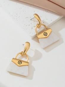 1 Pair Stylish Melda Cross Pendant Women Earrings - White - View 3