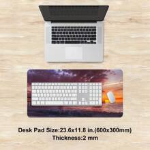 1pc Guiding Light At Sunset: Coastal Scenic Mouse Pad Gaming Mouse Pad Multi-Size Keyboard Desk Mat Rubber Anti-Slip Office Mouse Pad Desk Accessories Keyboard Desk Pad For School Office Home Gift For Friend Family