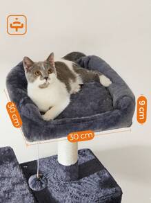 Feandrea Feandrea Árbol para Gatos, Torre para Gatos, XXL, con 2 Plataformas, 164 cm, Gris Claro