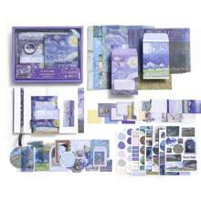 155pcs Stationery Gift Set For Notebook, Diary Materials Including Stickers, Washi Tape, Creative Retro Style Accessories,Back To School,School Supplies