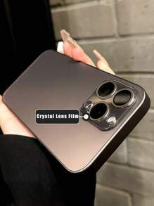 高端新款磨砂手机壳兼容iPhone 16 15 14 13 12 Pro Max轻奢高级钛原色防尘超火纯色AG玻璃二次钛金属保护套 - 鈦灰色 - 查看 1