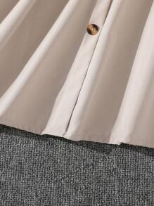 8-12 Years Old Girls Fashion Casual Dress, Contrast Color Collared Patchwork Dress, Ladylike Style, Suitable For Casual Vacation, Great Gift For Girls