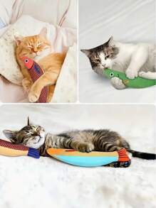 1pc/3pcs Pet Interactive Toy, Soft Crinkle Sound Toy, Self-Entertainment Chew Toy, Anti-Boredom & Teeth Grinding Treat For Cats