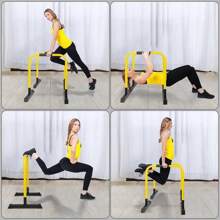 Barras Paralelas, Prensa de Calistenia de Cuerpo Resistente, Barras Paralelas Calistenia, Barras para Ejercicio para Tríceps Dominadas Flexiones y L-Sits - 1 - Ver 4