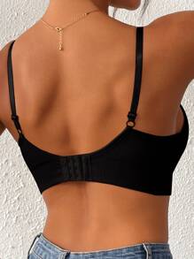 1st Vrouwen Beugelloze Sport/Yoga BH, Effen Kleur Minimalistisch Ontwerp, Geschikt Voor De Zomer