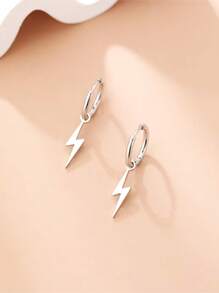 2 件闪电不锈钢耳环，简约百搭，适合日常佩戴 - 閃電耳環 - 查看 8