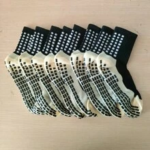 1/2/4/6/10 Pairs Men's Cushioned Compression Mid-Calf Soccer Socks, Anti-Slip For Training & Matches
