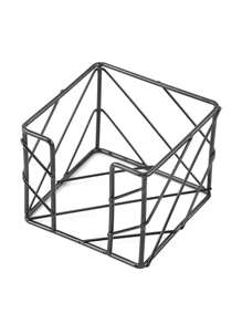 1 件装镂空金属方形桌面收纳盒，开口舒适 - 为家庭办公室抽屉、桌面创建隔板 - 可容纳笔、回形针、便利贴、笔记本和其他办公配件 返校