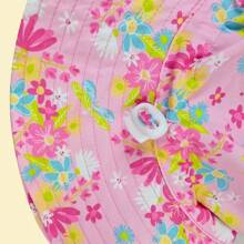 1 件婴儿/幼儿/儿童卡通印花渔夫帽，0-6 岁，可调节宽边沙滩太阳帽，防紫外线 UPF50+