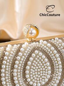 Mini pochette en forme de larme pour femme, polyvalente et à la mode, avec perles, sac de soirée raffiné, sac à main rétro luxueux en cristal, idéal pour un mariage, un cocktail, un bal ou Noël, avec chaîne.