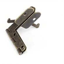4pcs Folding Metal Mini Hidden Hinges, 7-Character Hinges Copper Lock Buckles For Jewelry Gift Box