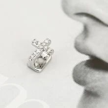 1pc Cross Copper Micro-Inlaid Zirconia Single Tooth Grillz Gifts Birthday Graduation - Multicolor - View 7