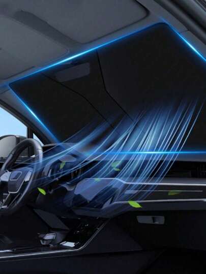 1pc Car Windshield Sunshade, Reflective Sun Visor Provides Ultimate Protection For Car Interior, Cool Reflective Sunshades Suitable For Compact Cars, SUVs And Hatchbacks