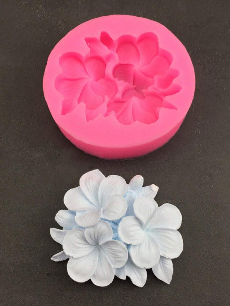 1pc Plumeria Silicone Mold, Minimalist & Practical Multipurpose - Pink - View 1
