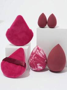 6 Stück farbenfrohe, weiche, zum Berühren, Trocken- und Nassgebrauch Make-up Schwämme, Make-up Dreiecks-Puff, Mini Make-up Schwämme für Konturierung, Augen- und Eckenbereiche