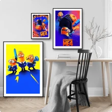 1pc Wall Arts Posters Anime Vintage D - Despicable Daddy 4 Posters Fancy Living Room Bar Wall Painting Retro Decorative Painting In The Middle, Suitable For Living Room, Dining Room Or Bathroom, Room Decoration, High Quality Without Frame, Indoor/Outdoor Canvas Art, Frameless
