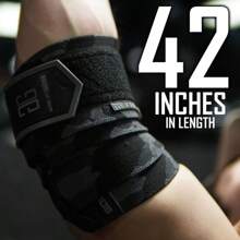 Goblin Gear 42" Super Heavy Duty Competition Grade Weightlifting/Powerlifting Elbow Wraps - #1 Powerlifting/Weightlifting Elbow Wraps, Bodybuilding Wraps, Joint Support - 卡其色 - 查看 8