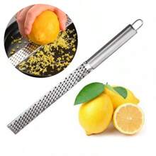 Draagbare roestvrijstalen citrusrasp met lange steel - Perfect voor het schillen van chocolade, kaas en fruit - Ideaal voor buiten kamperen en thuisgebruik