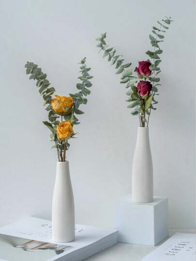 1pc Minimalist Vase ative Dried Flowers, Ins Home Birthday Graduation Back To School Room Supplies Flower Glass