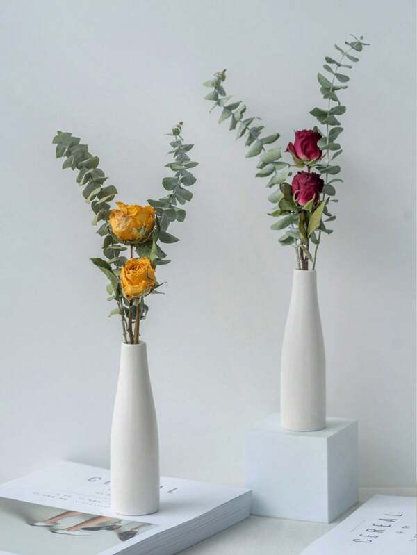 1pc Simple Minimalist Vase For Decorative Dried Flowers, Ins-Style Home Decor Gifts Birthday Graduation Back To School Room Decor School Supplies Flower Vase Glass Vase