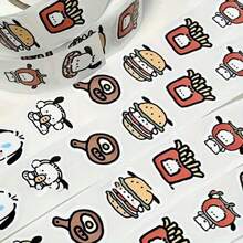 1 pièce Rouleau d'autocollants Sanrio Pochacco - Autocollants décoratifs mignons de personnages de dessin animé, convient pour les journaux, les bureaux, les fans d'anime et l'artisanat, sur fond blanc avec des motifs alimentaires ludiques et de personnages, décoration de chambre d'anime, décoration de maison, décoration murale, décoration de salle de bain, décoration de chambre, décoration de pièce, décoration de salon, décoration de maison, art mural de salon, papier peint, autocollants personnalisés