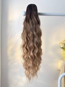 Klauw Paardenstaart Verlenging Haar Ombre 28 Inch Lange Water Wave Hittebestendige Vezel Synthetische Paardenstaart Haarstuk Voor Meisjes Vrouwen Feest Dagelijks Gebruikt