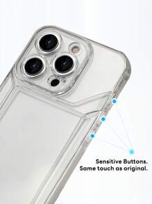 Clear Phone Case With Card Slot Compatible With IPhone 11/12/13/14/15/16, Transparent Card Holder Phone Case Compatible With Iphone 16 Pro Max/15 Pro Max/14 Pro Max/13 Pro Max/12 Pro Max/11 Pro Max, Soft Shockproof Case Compatible With IPhone16e/XR/Xs/7/8/SE 2/SE 3, Multi-Functional Wallet Style Protective Cover Compatible With Galaxy A12/A13/A14/A15/A16/A26/A34/A35/A51/A52/A53/A54/A55/A05s. Galaxy S25 Ultra Useful Soft Shell For Daily Use. Waterproof Anti-Fall Scratch Resistant - Clear - View 6