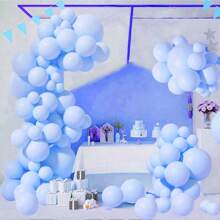 55 Peças Kit de Arco e Guirlanda de Balões de Látex Rosa Sólido para Decoração de Cenário para Festa de Noivado, Casamento, Aniversário, Aniversário, Festa Interna