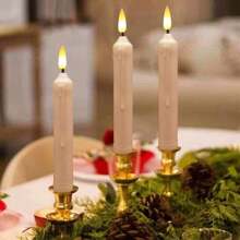 1-12pcs Flickering Flameless Candles, Flameless Taper Candles Battery Powered, Fake Candles, Led Candles Battery Powered, Flameless Candles Flickering, Led Candles Flickering, Electric Candles For Home, Wedding Decor, Christmas Decorations, Halloween Decorations, Party Decorations