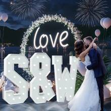 1 pieza Letrero de caja LED gigante blanco de 3 pies, letra alfabética 3D iluminada grande de 3 pies en blanco, caja de letra grande con luz para decoración de fiestas, ideal para fiestas al aire libre, cumpleaños, graduación, boda - perfecto para celebraciones festivas y eventos de aniversario - Blanco - Ver 9