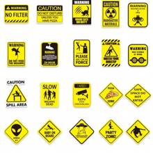 50 pièces Autocollants d'avertissement de dessin animé, autocollants drôles d'interdiction de danger pour planche à roulettes, guitare, ordinateur portable, moto, voiture, jouet classique, décalcomanies cool, fournitures scolaires, rentrée scolaire