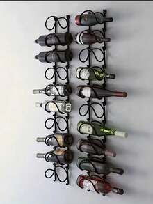 1pc Wall-Mounted Storage Racks, Wine Rack, Multi-Functional Iron Art Towel Rack