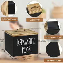1 pieza Caja de almacenamiento para cápsulas de detergente para lavavajillas con estilo rústico, organizador para cápsulas y pastillas de detergente que ahorra espacio, adecuado para la lavandería, el baño y la organización del hogar
