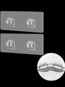 8 个双爪透明粘合挂钩，强力粘合，无损，无需钻孔，适用于浴室、厨房架子的壁挂夹 - 8pcs - 查看 6