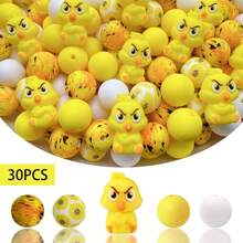 30 יחידות סט חרוזי סיליקון בעלי חיים מקסים - ערכת יצירה עשה זאת בעצמך - מתאים לתכשיטים, מחזיקי מפתחות ועיצוב הבית - מושלם לשרשראות, צמידים ונעלי קסמי - סט חיות כועס תלת מימד - ראה 14