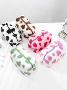 1 Stück Stifteetui in Kissenform, verschiedenfarbiges Herzdesign für Stationäraufbewahrung, verwendbar zur Aufbewahrung von Schreibstiften, Radiergummi und Linealen, Bürobedarf, wichtiger Schulbedarf für die Schulanfang