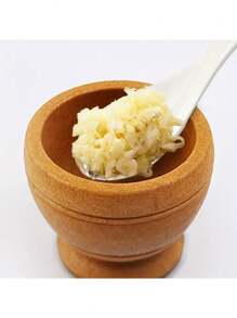 طقم مفرمة ثوم ومطحنة بهارات يدوية من البولي بروبلين مع هاون ومدقة - مثالي لطحن الأعشاب والبهارات، رائع للطبخ المنزلي والمطاعم، مفرمة ثوم