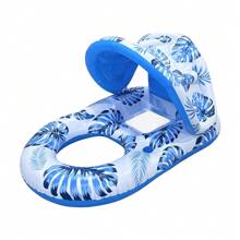 New Inflatable Swimming Pool Lounge Chair, Adult Swimming Pool Floating Recliner With Sunshade, Footrest, And Swimming Pool Float, Beach Essentials, Beach Accessories - Multicolor - View 10