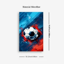 1 pièce Serviette de plage créative imprimée de football, serviette de plage à la mode adaptée à la piscine, aux vacances, à la plage, à la douche, serviette de plage multifonctionnelle, parfaite pour la plage d'été