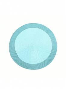 4/6 编织圆形餐垫，防水耐用餐垫装饰垫隔热垫套装餐桌编织餐垫，可洗防滑，非常适合家庭聚会、婚礼派对