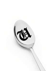 Initial Spoon - Engraved Coffee Spoon Gift - Unique Party Accessory, Personalized Coffee Lover Present, Birthday Gift Idea For Him Or Her, Themed Kitchenware, Novelty Tableware