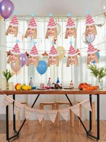 Customized Face Photo Birthday Banner, Custom Photo, Age Birthday Banner, Fun Face Banner, Personalized Birthday Banner, Design Your Birthday Banner, Party Banner, Wedding Banner, Birthday Decor Banner, Party Banner - Multicolor - View 6