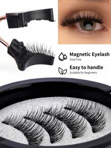 MAGEFY 1 Pair Manga Reusable Magnetic Suction False Eyelash Kit,Equipped With Magnetic Clips,Natural Looking, 3D Natural Spiky Manga Lashes Fluffy Wispy Soft Lashes Fake Eyelashes False Eyelashes Strip,Comic Pointed Tail Style Style, Magnetic Lashes, End Eye Elongated Faux Mink Strip Lashes, Suitable For Parties Or Gift For Women&Girls, Ultra-Light Lashes Package - 交叉款 - 查看 9
