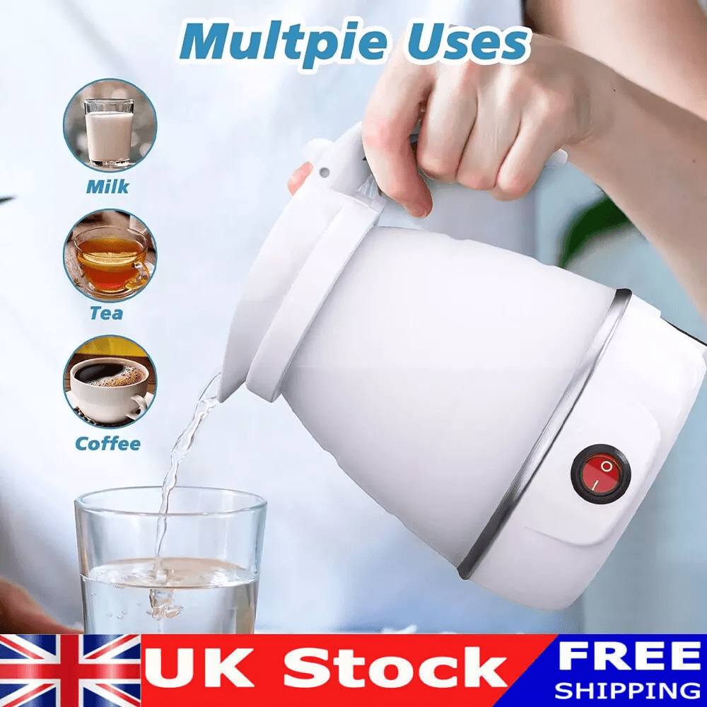600ml Travel Water Kettle Collapsible Mini Camping Boat Electric Folding Small